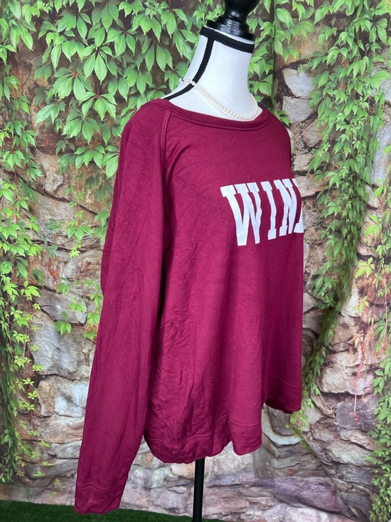 78 & SUNNY Burgundy "Wine" Graphic Logo Lightweight Sweatshirt, 1X - Picture 8 of 10